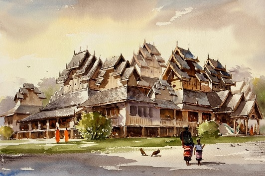 completed Emerald Buddha Bangkok Experience Paint By Numbers