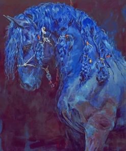 Blue Horse Animal Paint By Numbers