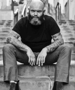 Darko Peric Black and White Paint By Numbers