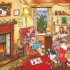 Christmas Night with Dogs Paint By Numbers