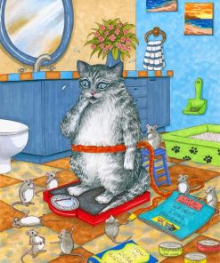 Fat Funny Cats Paint By Numbers