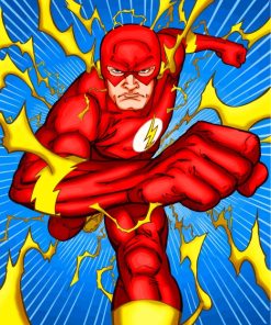 The Flash Superhero Paint By Numbers