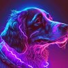 Neon Dog Paint By Numbers