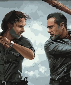The Walking Dead Negan and Rick Paint By Numbers