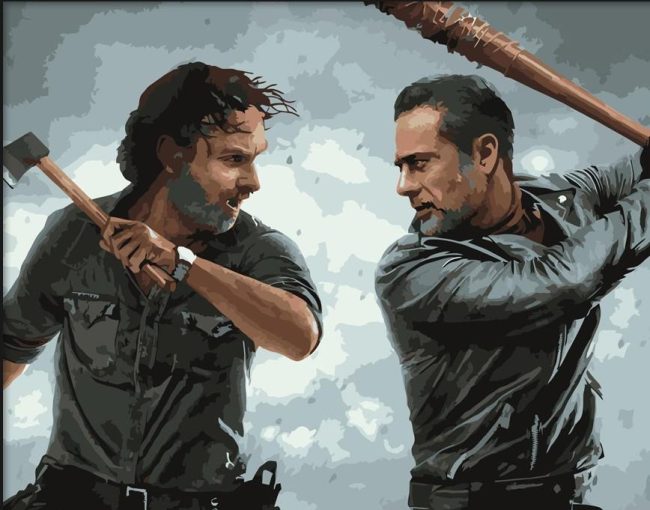 The Walking Dead Negan and Rick Paint By Numbers