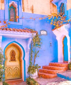 Moroccan Blue Pearl Paint By Numbers