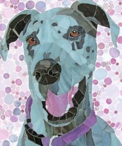 Colorful Mosaic Puppy Paint By Numbers