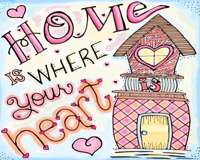 Completed Heartfelt Home Quotes Artwork