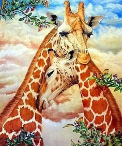 Giraffe Hug Art Paint By Numbers