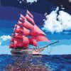 Scarlet Sail Ships Paint By Numbers