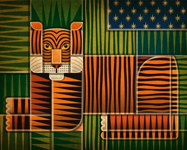 Illusion Tiger Animal Paint By Numbers