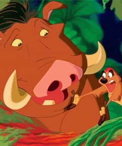 Timon and Pumbaa Cartoon Paint By Numbers