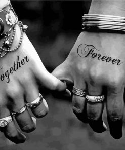 Romantic Couples Black and White Paint By Numbers