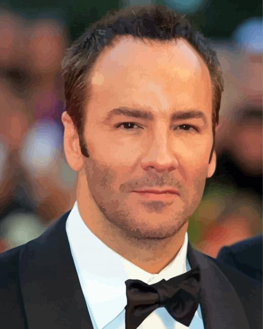 finalizing Tres Chic Tom Ford Paint By Numbers Artwork