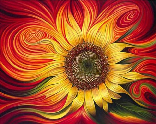 Gorgeous Sunflower Blooms Paint By Numbers