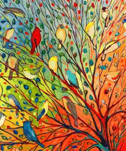 Colorful Tree Birds Paint By Numbers