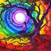 Colorful Tree of Life Roots Paint By Numbers