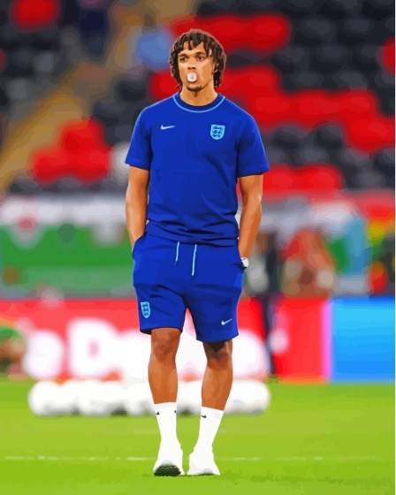 Finalizing Trent Alexander Arnold Football Paint By Numbers Artwork