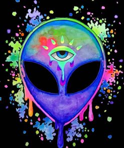 Colorful Alien Splash Paint By Numbers