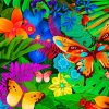 Tropical Butterfly Paint By Numbers