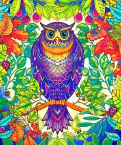 Tropical Owl Mandala Paint By Numbers