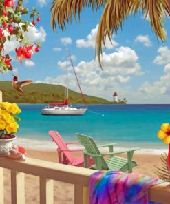Tropical Island Getaway Paint By Numbers