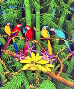 Tropical Macaw Parrots Paint By Numbers