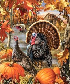 Autumn Turkeys Birds Paint By Numbers