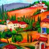 Tuscan Village Landscape Paint By Numbers