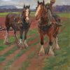 Brown Clydesdales Farm Scene Paint By Numbers