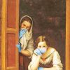 Women with Masks Window View Paint By Numbers