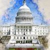 Washington US Capitol Building Cityscape Paint By Numbers