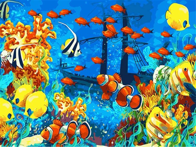 Tropical Clown-Fish Paint By Numbers