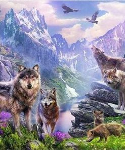 Spring Wolves Paint By Numbers