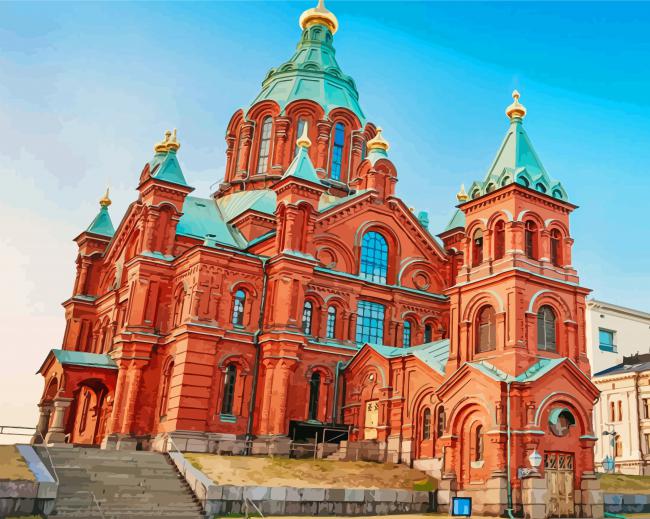 Finalizing artwork with Helsinki Uspenski Cathedral design