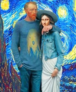 Van Gogh Meets Mona Lisa Paint By Numbers