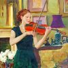 Vintage Violinist Woman Paint By Numbers