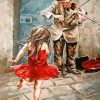 Violinist Duo Vintage Scene Paint By Numbers