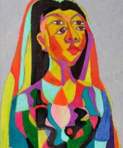 Colorful Woman Illusion Paint By Numbers