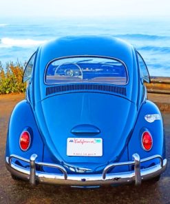 Volkswagen Beetle Blue Car Paint By Numbers