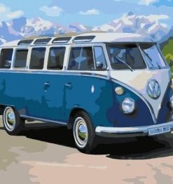 Volkswagen Samba Bus Van Paint By Numbers