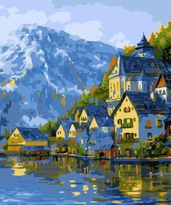 Forest and Sea House Landscape Paint By Numbers