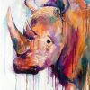 Rhino Splash Art Paint By Numbers