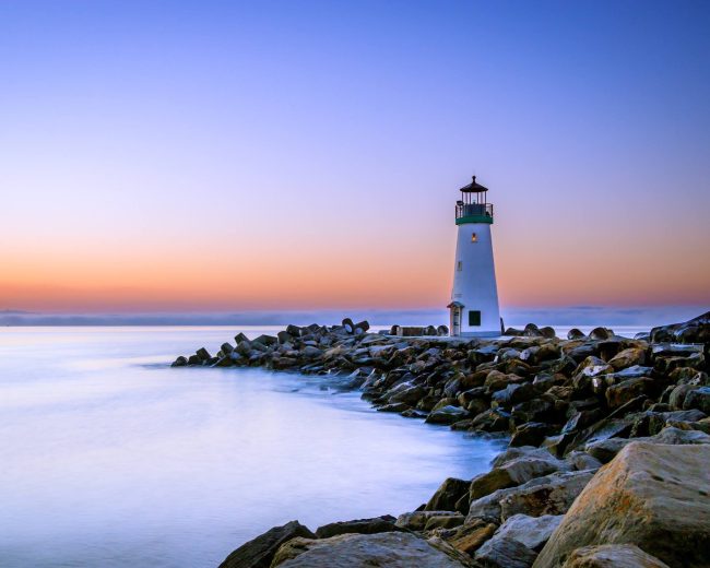 Scenic Lighthouse Ocean Paint By Numbers