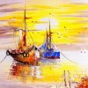 Warm Yellow Sunset Seascape Paint By Numbers