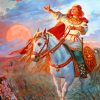 Vintage Warrior on Horse Paint By Numbers