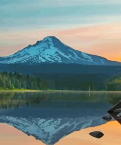 Mt Hood Lake Vista Paint By Numbers
