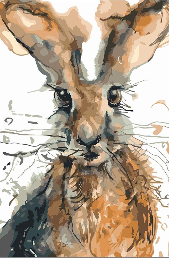 Watercolor Bunny Paint By Numbers