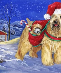 Wheaten Terrier Dog Christmas Paint By Numbers