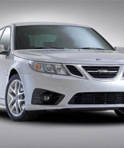 White Saab 9-3 Paint By Numbers